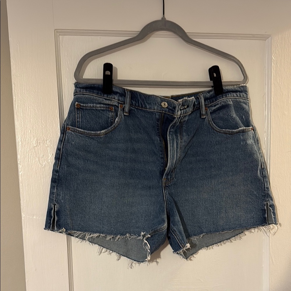 Abercrombie & Fitch Blue Jean Shorts Distressed Style